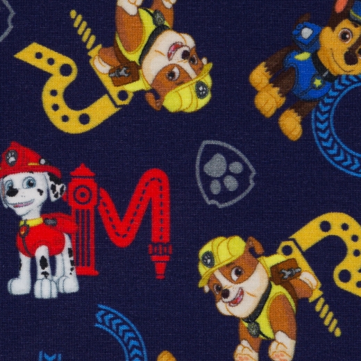 Paw Patrol Hunde mit Buchstaben Jersey Baumwolle