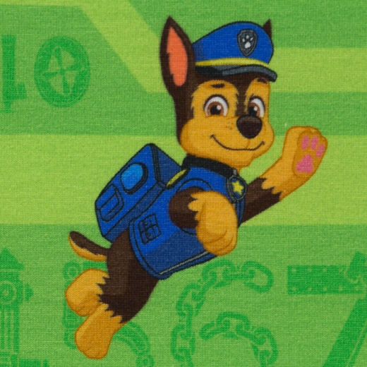 Paw Patrol springende Hunde auf grün Jersey Baumwolle